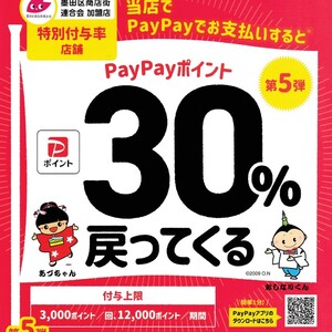 明日から！「PayPay30％還元キャンペーン」
